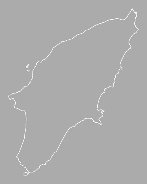 Kaart Van Rhodos Geografische Kaart Illustratie — Stockfoto
