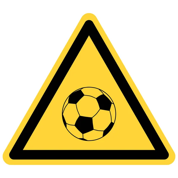 Bola Fútbol Señal Peligro — Foto de Stock