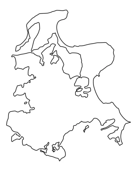Mapa Ruegena Ilustracja Mapy Geograficznej — Zdjęcie stockowe