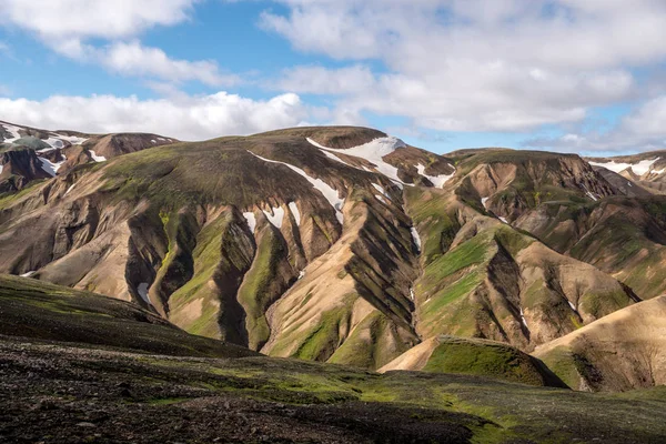 화산섬 Landmannalaugar 화산이 Fjallabak 구역에 있습니다 아이슬란드 — 스톡 사진