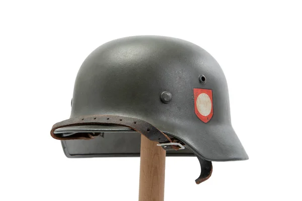 Segunda Guerra Mundial Alemã Stahlhelm M1942 Capacete Militar Batalha Normandia — Fotografia de Stock