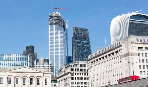 London United Kingdom Februari 2019 London Skyline Buildings Canary Warf — Stock Photo, Image