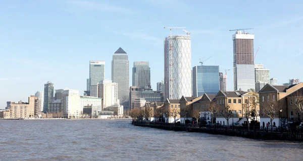 London United Kingdom Februari 2019 London Skyline Buildings Canary Warf — Stock Photo, Image