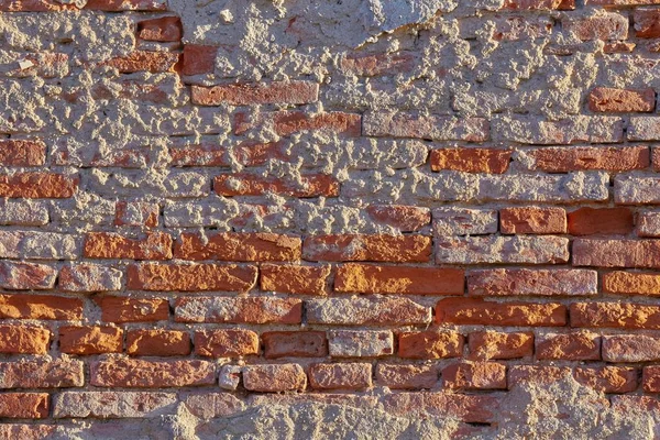 Tuğla Çıplak Tuğla Duvar Doku Eski Yaşlı — Stok fotoğraf