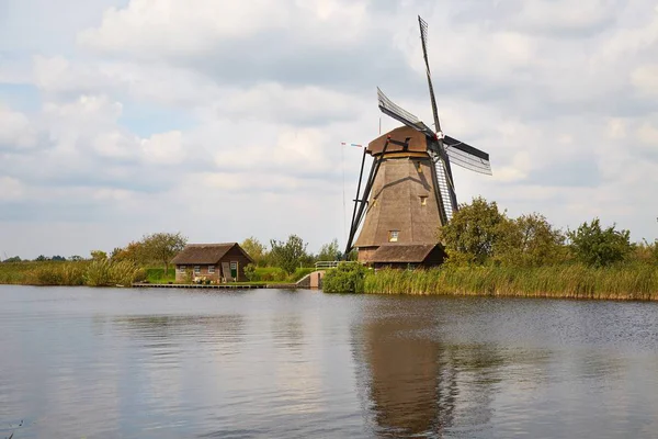 Oude Windmolen Hollands Landschap — Stockfoto