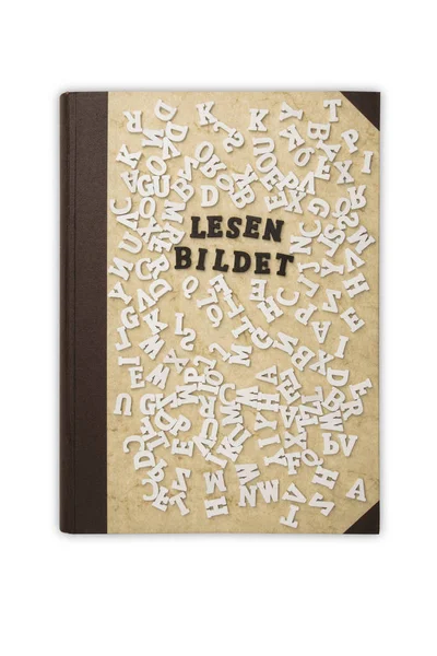 빌딩어 Lesen Bildet 언어로 교육을 Toy Letters 사용하는 저먼의 배경에 — 스톡 사진