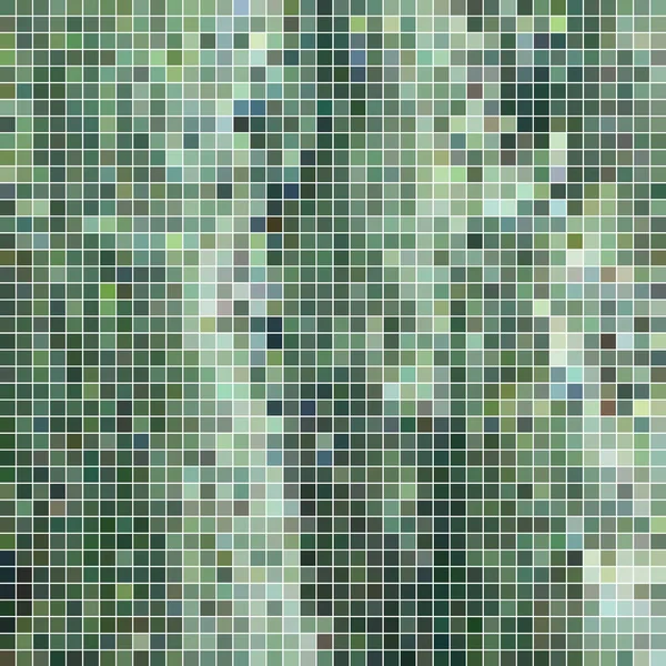 Abstrato Quadrado Pixel Mosaico Fundo Verde Cinza — Fotografia de Stock