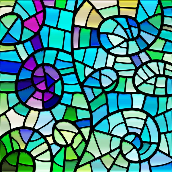 Abstract Stained Glass Mosaic Background Blue Green Violet — Stock Photo, Image