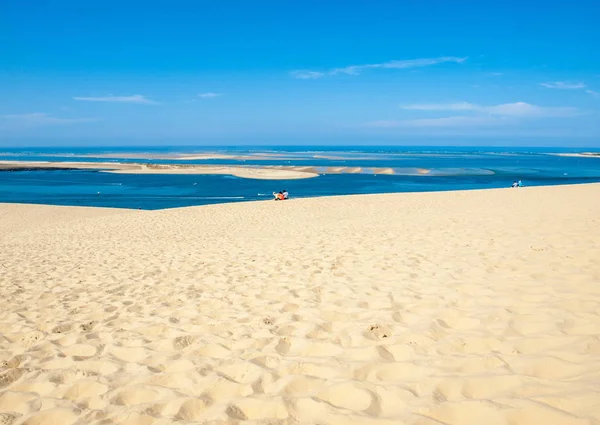 ヨーロッパで最も高い砂丘であるピラトの砂丘からの眺め Teste Buch Arcachon Bay Aquitaine フランス — ストック写真