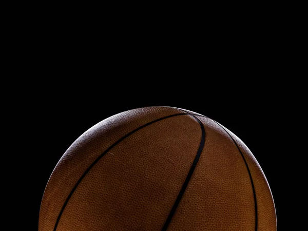 Basketbal Zblízka Černém Pozadí — Stock fotografie