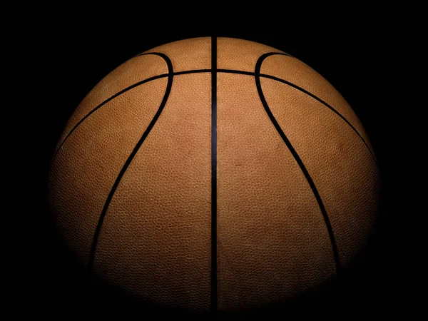 Pendekatan Bola Basket Pada Latar Belakang Hitam — Stok Foto