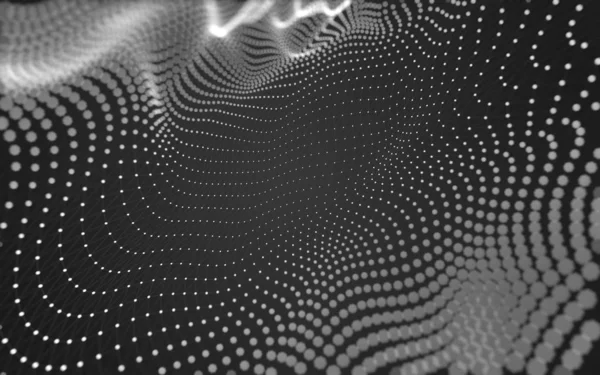 Абстрактний Багатокутний Простір Низький Полі Темний Фон Єднувальними Точками Лініями — стокове фото