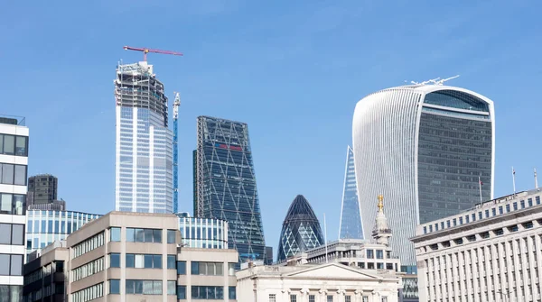 Londres Reino Unido Febrero 2019 Edificios Del Skyline Londinense Canary — Foto de Stock