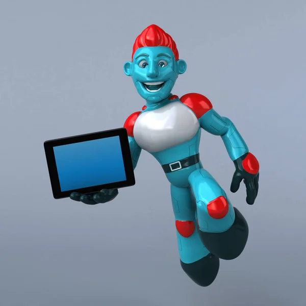 Piros Robot Illusztráció — Stock Fotó