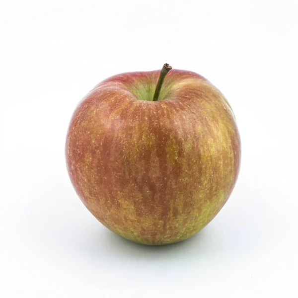 Червоне Яблуко Ізольоване Білій Поверхні — стокове фото