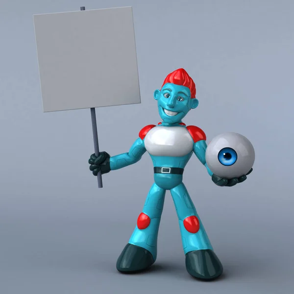 Red Robot - 3D Illustration