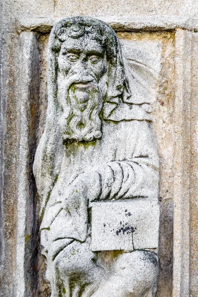Detail Arsitektur Fasad Santiago Compostela Katedral Spanyol — Stok Foto