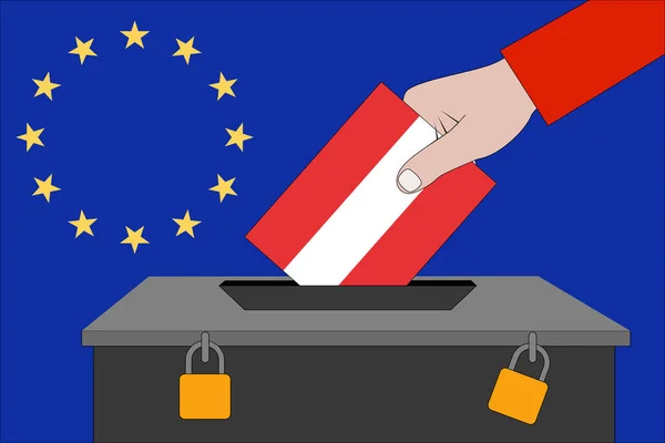 Una Urna Austria Para Las Elecciones Europeas —  Fotos de Stock