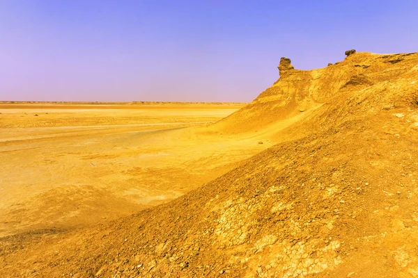 Vista Colorida Deserto Ong Jemel Perto Tozeur Tunísia — Fotografia de Stock