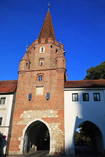 Kreutztor Ingolstadt Uma Cidade Bayern Alemanha Com Muitas Atrações Históricas — Fotografia de Stock