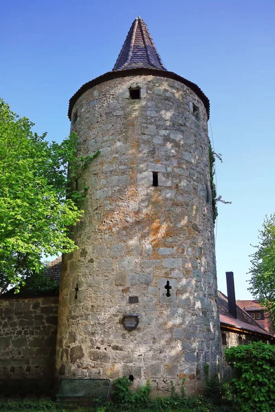 Pulverturm Neustadt Der Aisch Een Stad Duitsland Met Veel Historische — Stockfoto