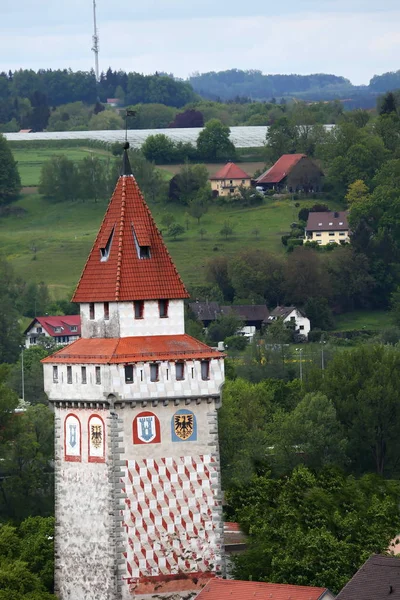 Gemalter Turm Ravensburg Είναι Μια Πόλη Στη Γερμανία Πολλά Ιστορικά — Φωτογραφία Αρχείου