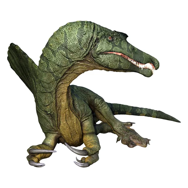 Representación Dinosaurio Spinosaurus Aislado Sobre Fondo Blanco —  Fotos de Stock