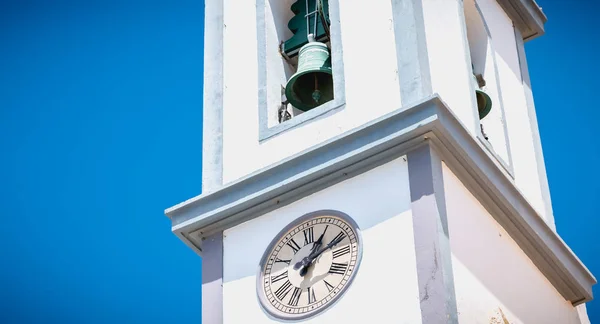 Pequena Igreja Branca Típica Algarve Portugal Sob Luz Primavera — Fotografia de Stock