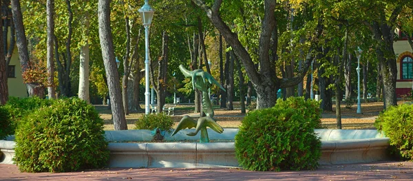 Parque Público Con Fuente Estatua Centro — Foto de Stock