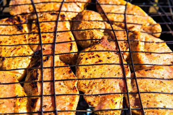 Bife Picante Porco Escabeche Assado Braai Churrasco Com Carne Deliciosa — Fotografia de Stock