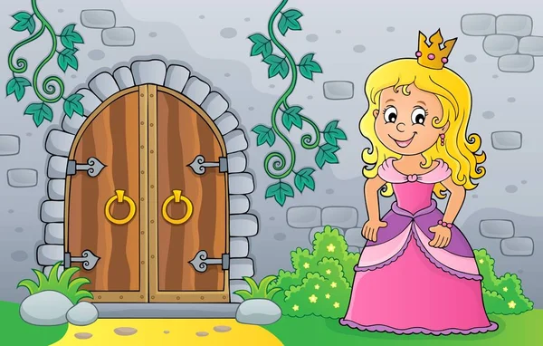 Princess Old Door Theme Image Picture Illиллюстрация — стоковое фото