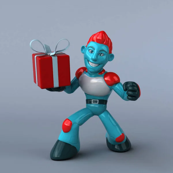 赤いロボット イラストレーション — ストック写真