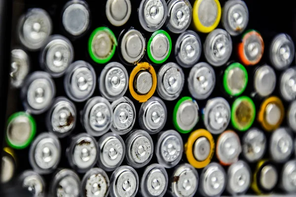 Baterías Sal Alcalinas Una Fuente Energía Para Tecnología Portátil Pilas — Foto de Stock
