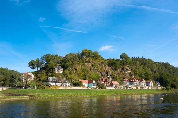 瑞士撒克逊Elbe砂岩山脉的Rathen度假胜地 — 图库照片