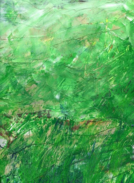 Abstracte Achtergrond Van Groene Kleur Textuur Van Het Penseel Krassen — Stockfoto