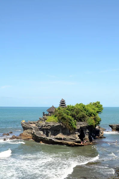 Tanah Lot Víz Temploma Bali Szigetén Indonézia — Stock Fotó