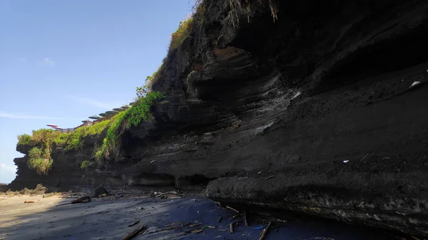 Cliff Perto Tanah Lot Temple Bali Indonésia — Fotografia de Stock