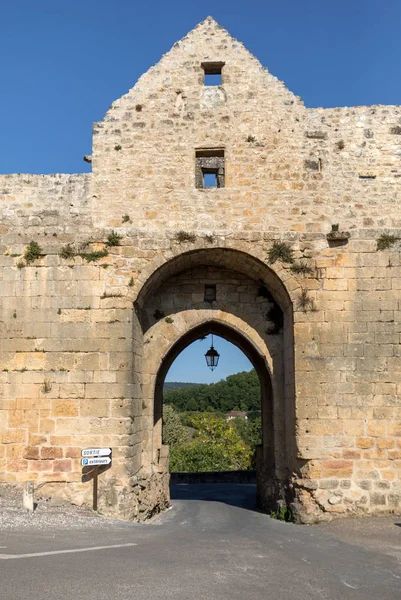 Porte Des Tours Puerta Medieval Ciudad Domme Dordoña Aquitania Francia —  Fotos de Stock