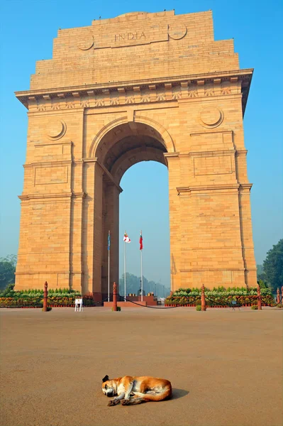 Arkitektonisk Detalj Krigaminnesmärke India Gate New Delhi Indien — Stockfoto