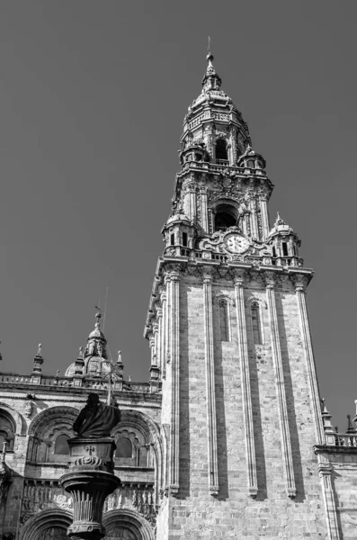 Τοποθετήστε Θρησκευτική Αρχιτεκτονική Καθεδρικός Ναός Του Santiago Compostela Προσκύνημα Στην — Φωτογραφία Αρχείου