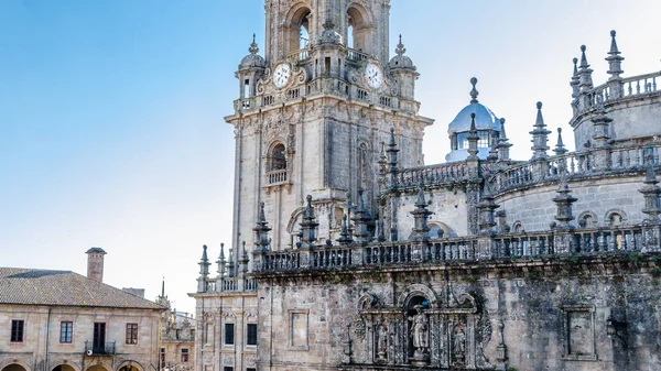 Náboženská Architektura Katedrála Santiago Compostela Poutní Místo Španělsku — Stock fotografie