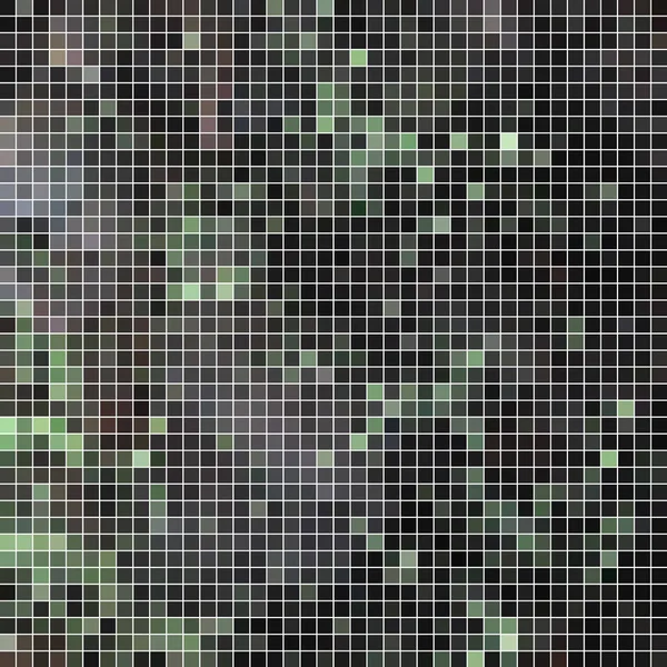 Abstrakcyjne Kwadratowe Tło Mozaiki Pikseli Szare Zielone — Zdjęcie stockowe
