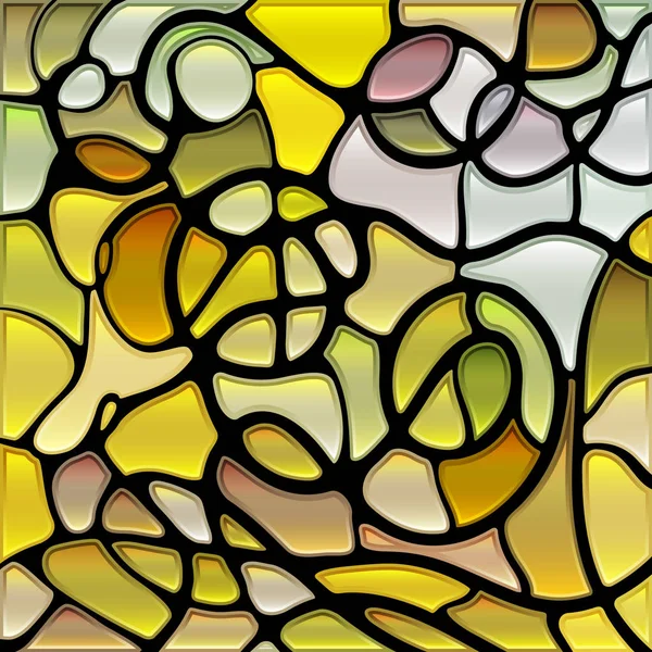 Абстрактный Витраж Мозаики Желтый Коричневый — стоковое фото