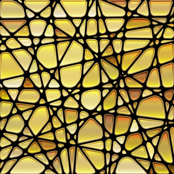 Abstraktní Mozaika Barevného Skla Žluté Hnědé — Stock fotografie