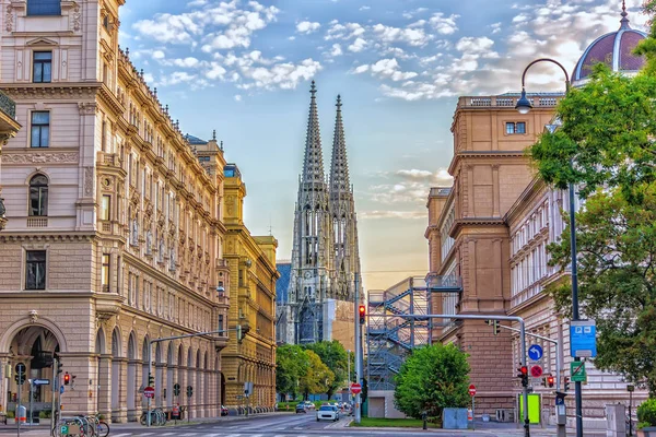 Votivkirche Bécs Központjában Ausztriában — Stock Fotó