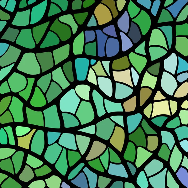 Abstract Stained Glass Mosaic Background Green Blue — Stock Photo, Image
