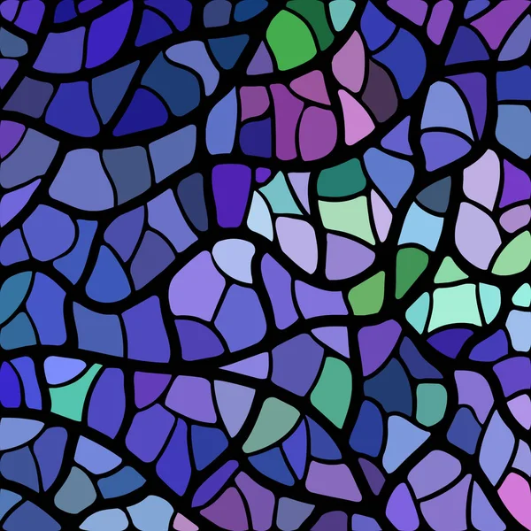 Fondo Mosaico Abstracto Vidrio Manchado Azul Violeta —  Fotos de Stock