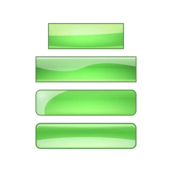 Bright Glossy Web Buttons Set Green — Stock Photo, Image