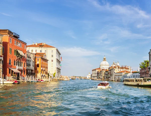 Veneza Vista Para Grande Canal Santa Maria Della Salute Itália — Fotografia de Stock
