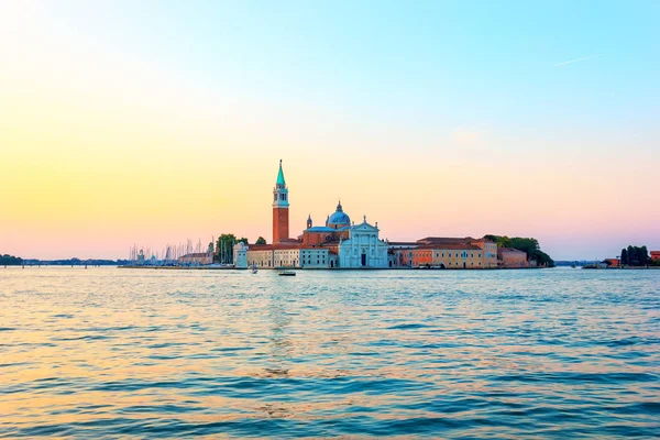 San Giorgio Maggiore Eiland Bij Zonsopgang Uitzicht Vanaf Pier Buurt — Stockfoto